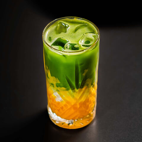 Mango Ice Matcha Latte